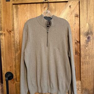 Greg Norman Collection Men's Beige Zip-Up Sweater